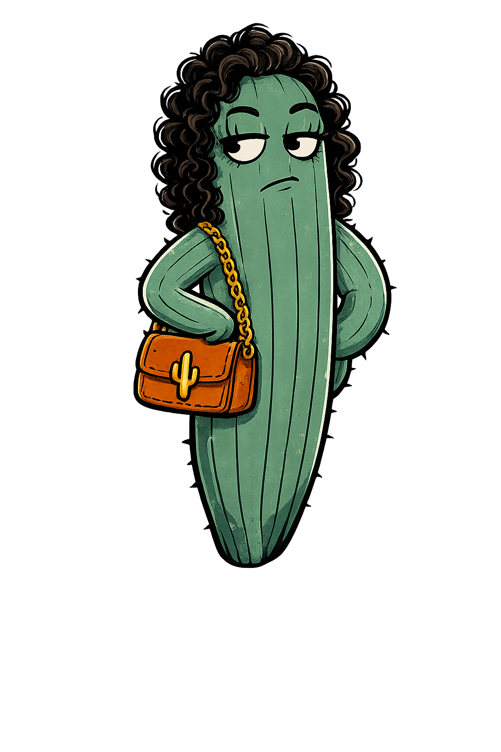 AZ Off Script cactus mascot, main pose